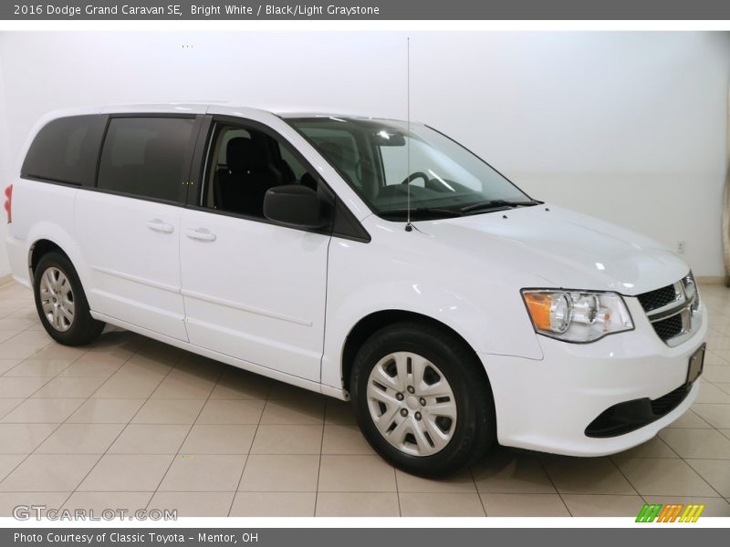 Bright White / Black/Light Graystone 2016 Dodge Grand Caravan SE