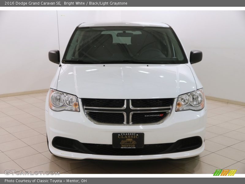 Bright White / Black/Light Graystone 2016 Dodge Grand Caravan SE