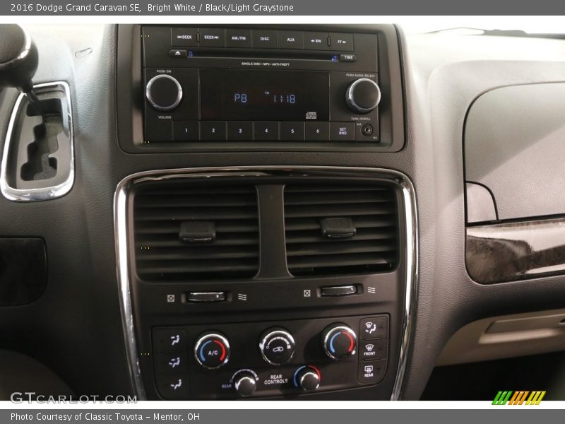 Bright White / Black/Light Graystone 2016 Dodge Grand Caravan SE
