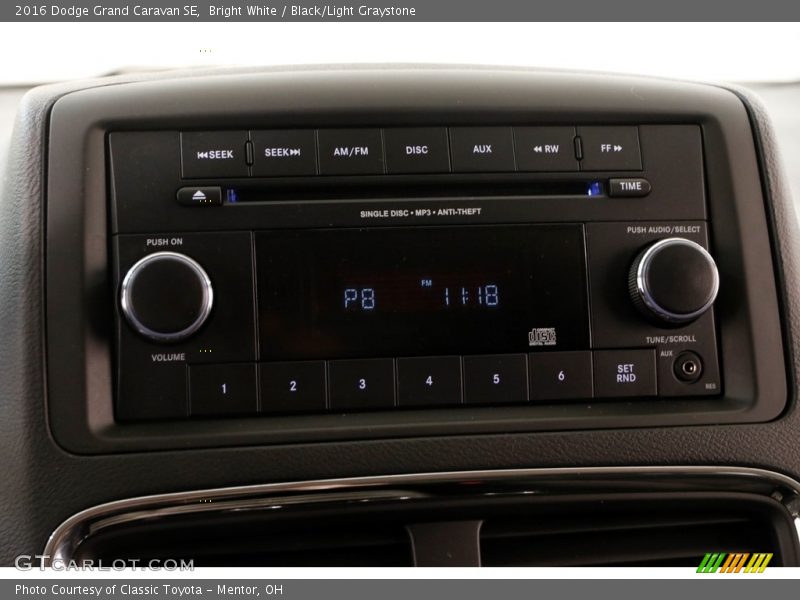 Bright White / Black/Light Graystone 2016 Dodge Grand Caravan SE