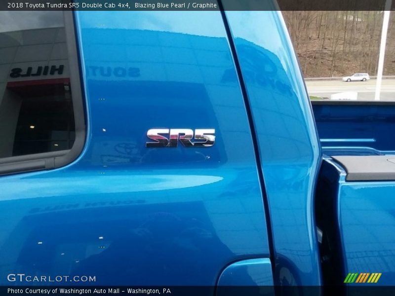 Blazing Blue Pearl / Graphite 2018 Toyota Tundra SR5 Double Cab 4x4