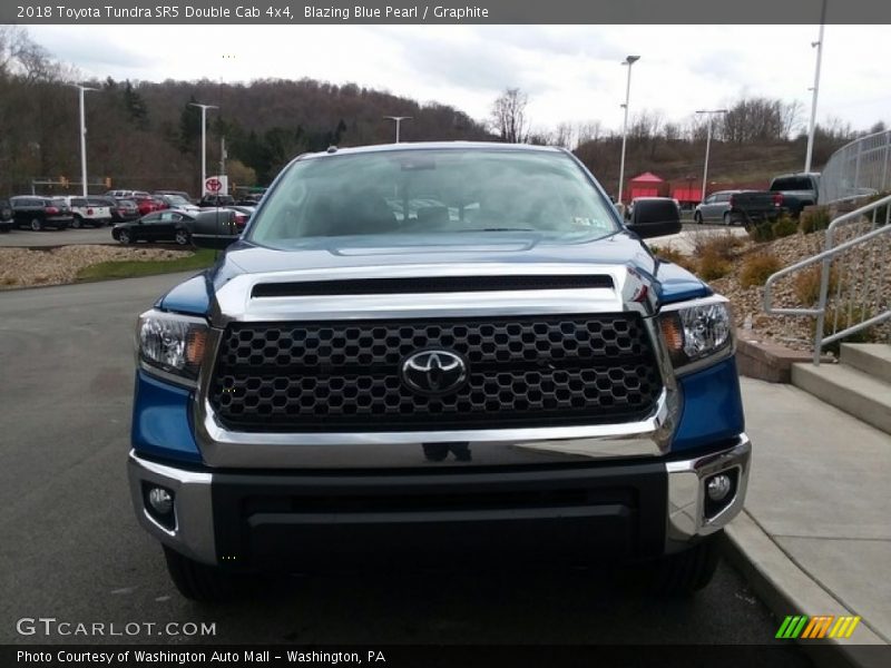Blazing Blue Pearl / Graphite 2018 Toyota Tundra SR5 Double Cab 4x4