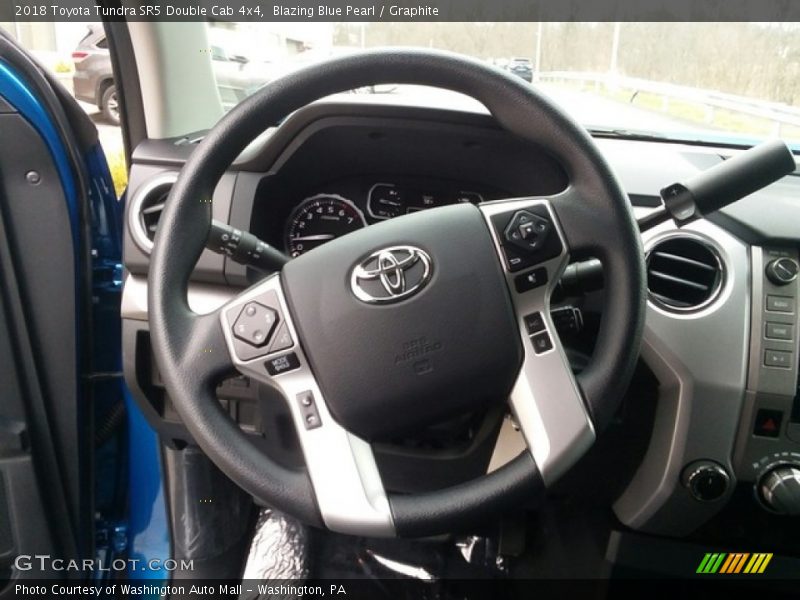 Blazing Blue Pearl / Graphite 2018 Toyota Tundra SR5 Double Cab 4x4