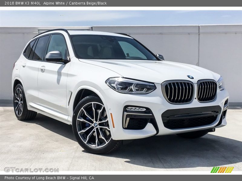 Alpine White / Canberra Beige/Black 2018 BMW X3 M40i