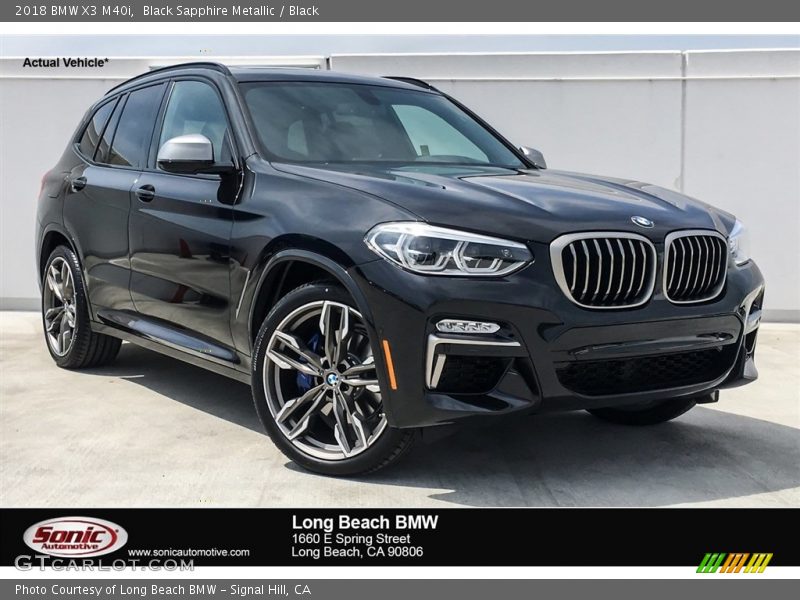 Black Sapphire Metallic / Black 2018 BMW X3 M40i