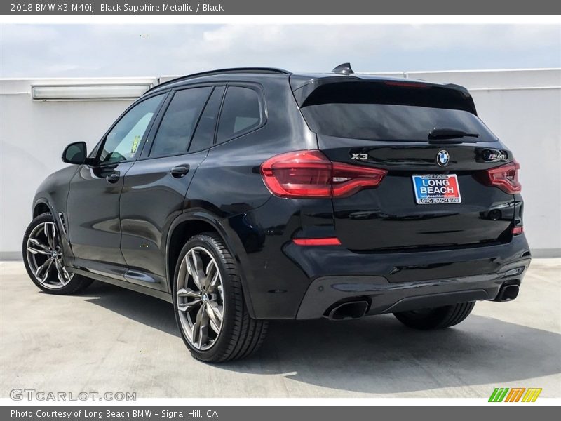 Black Sapphire Metallic / Black 2018 BMW X3 M40i