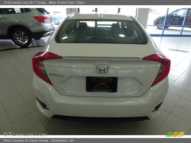 White Orchid Pearl / Black 2018 Honda Civic EX-T Sedan