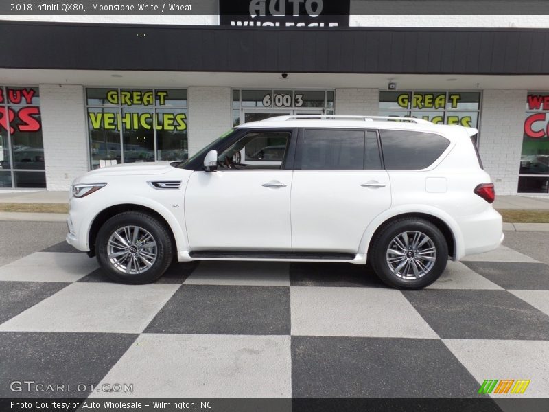 Moonstone White / Wheat 2018 Infiniti QX80