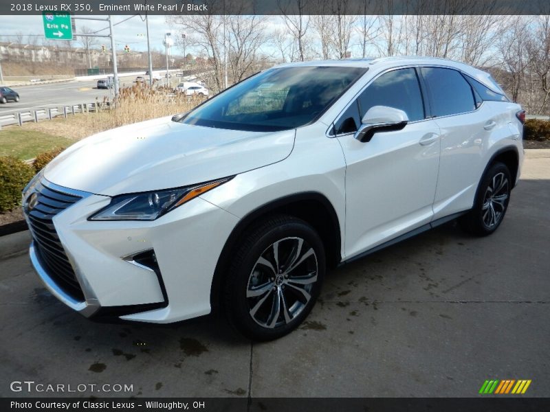 Eminent White Pearl / Black 2018 Lexus RX 350