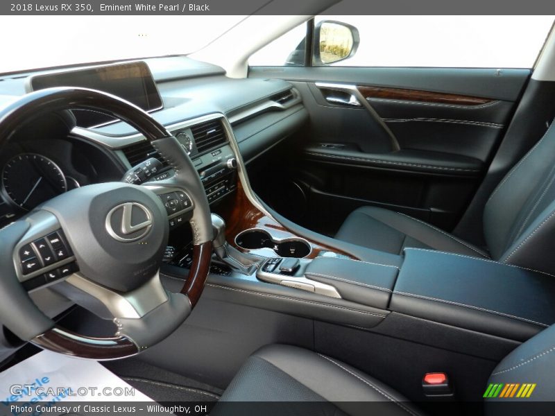 Eminent White Pearl / Black 2018 Lexus RX 350