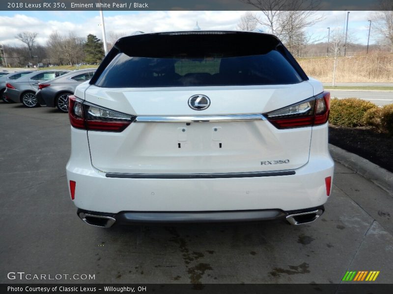 Eminent White Pearl / Black 2018 Lexus RX 350