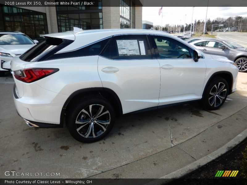 Eminent White Pearl / Black 2018 Lexus RX 350