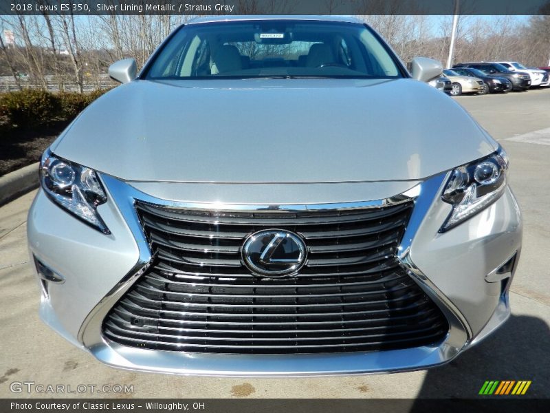 Silver Lining Metallic / Stratus Gray 2018 Lexus ES 350