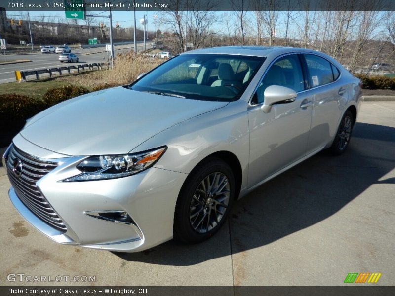 Silver Lining Metallic / Stratus Gray 2018 Lexus ES 350