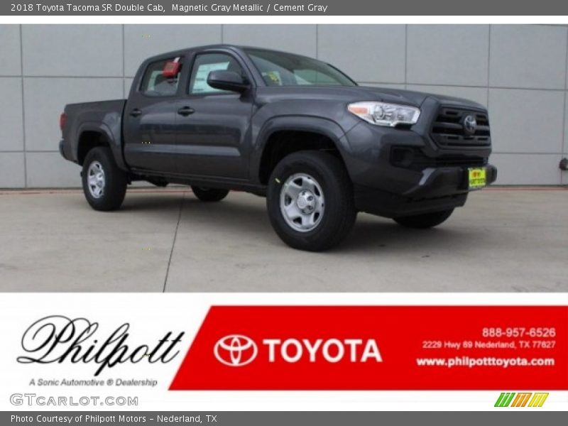Magnetic Gray Metallic / Cement Gray 2018 Toyota Tacoma SR Double Cab