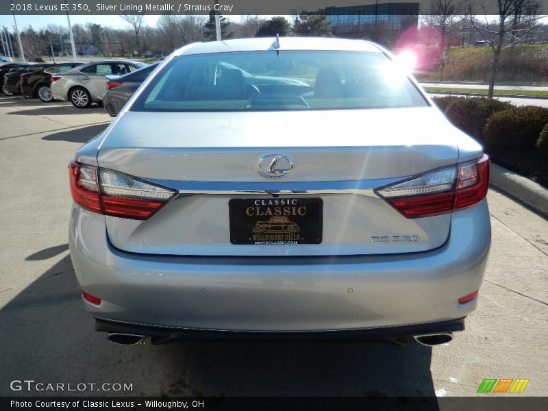 Silver Lining Metallic / Stratus Gray 2018 Lexus ES 350