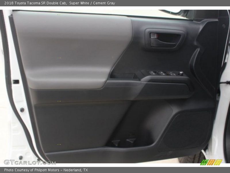 Super White / Cement Gray 2018 Toyota Tacoma SR Double Cab