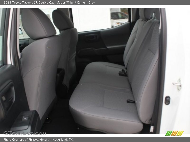 Super White / Cement Gray 2018 Toyota Tacoma SR Double Cab