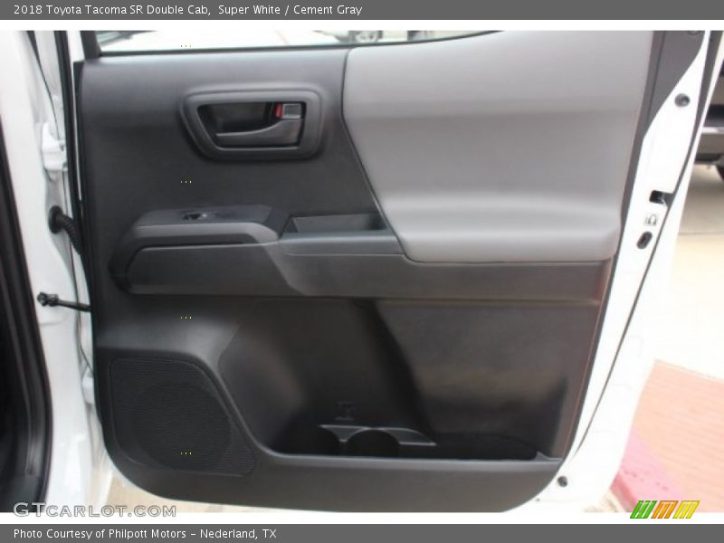 Super White / Cement Gray 2018 Toyota Tacoma SR Double Cab