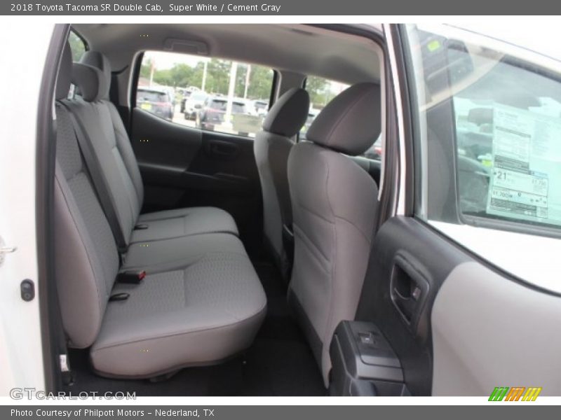 Super White / Cement Gray 2018 Toyota Tacoma SR Double Cab