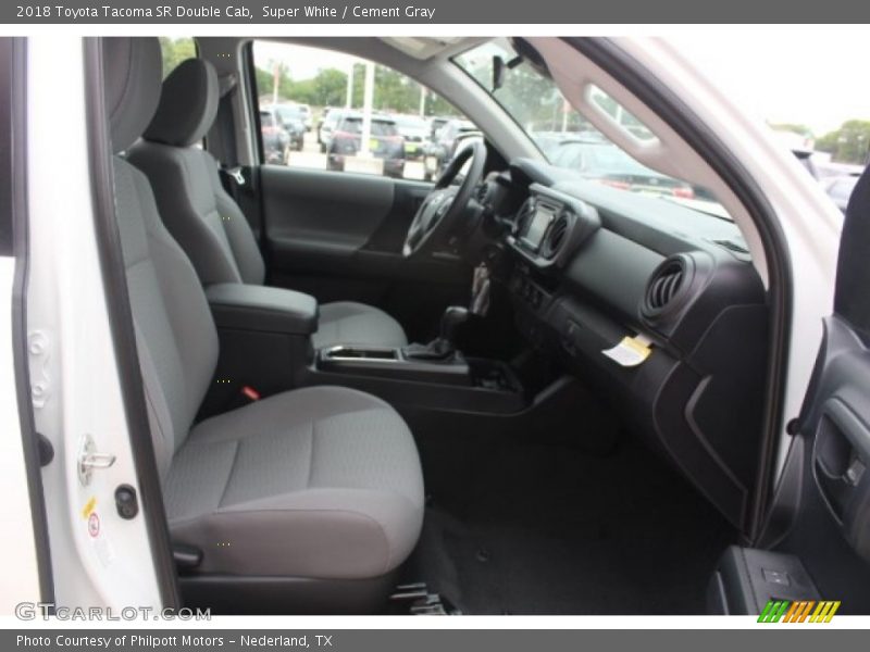 Super White / Cement Gray 2018 Toyota Tacoma SR Double Cab
