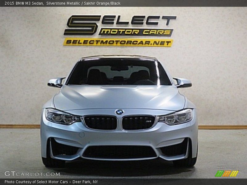 Silverstone Metallic / Sakhir Orange/Black 2015 BMW M3 Sedan