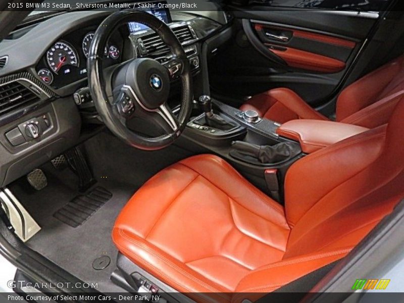 Silverstone Metallic / Sakhir Orange/Black 2015 BMW M3 Sedan