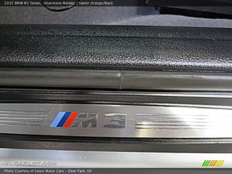 Silverstone Metallic / Sakhir Orange/Black 2015 BMW M3 Sedan