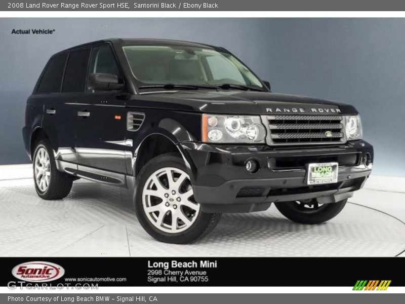 Santorini Black / Ebony Black 2008 Land Rover Range Rover Sport HSE