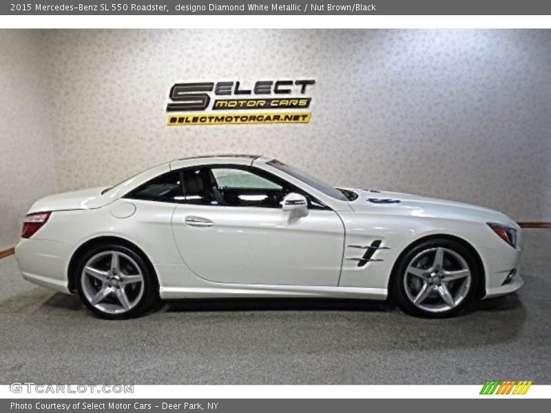 designo Diamond White Metallic / Nut Brown/Black 2015 Mercedes-Benz SL 550 Roadster