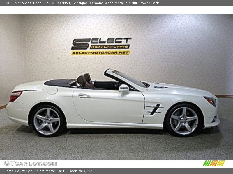 designo Diamond White Metallic / Nut Brown/Black 2015 Mercedes-Benz SL 550 Roadster