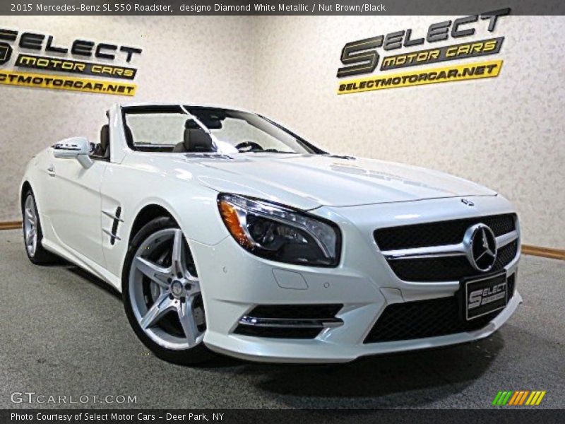 designo Diamond White Metallic / Nut Brown/Black 2015 Mercedes-Benz SL 550 Roadster