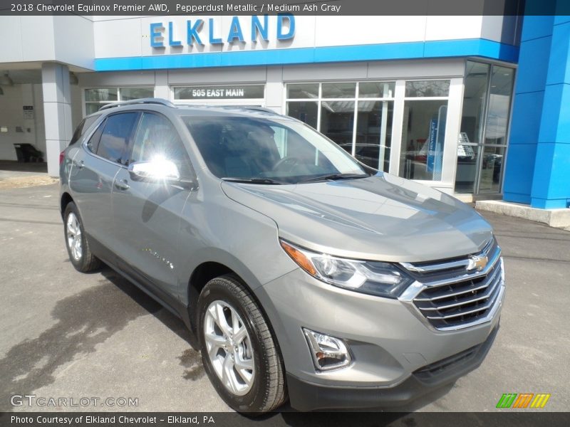 Pepperdust Metallic / Medium Ash Gray 2018 Chevrolet Equinox Premier AWD