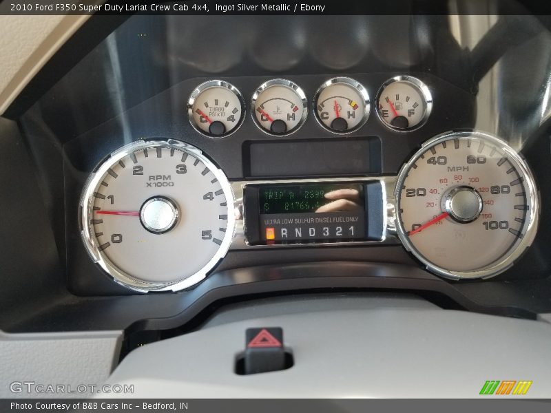 Ingot Silver Metallic / Ebony 2010 Ford F350 Super Duty Lariat Crew Cab 4x4