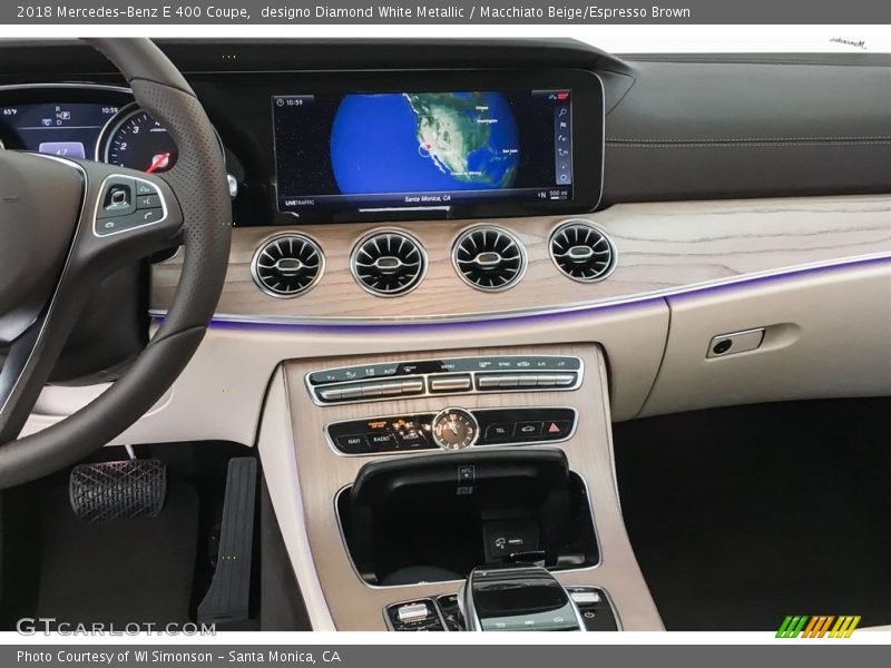 designo Diamond White Metallic / Macchiato Beige/Espresso Brown 2018 Mercedes-Benz E 400 Coupe