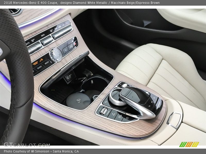 designo Diamond White Metallic / Macchiato Beige/Espresso Brown 2018 Mercedes-Benz E 400 Coupe