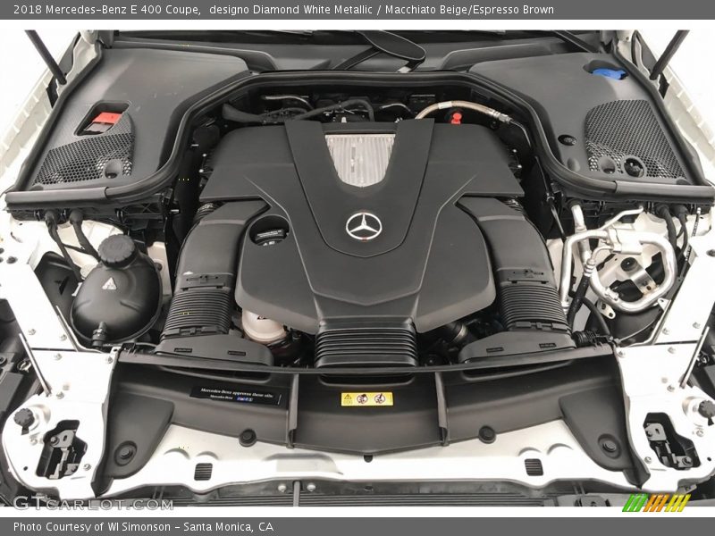 designo Diamond White Metallic / Macchiato Beige/Espresso Brown 2018 Mercedes-Benz E 400 Coupe