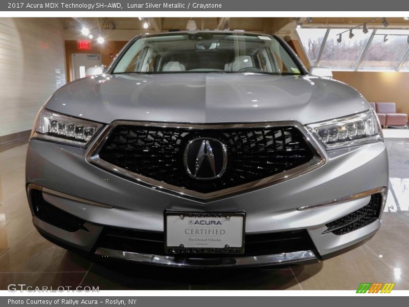 Lunar Silver Metallic / Graystone 2017 Acura MDX Technology SH-AWD