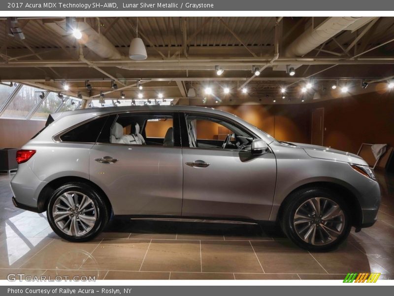 Lunar Silver Metallic / Graystone 2017 Acura MDX Technology SH-AWD