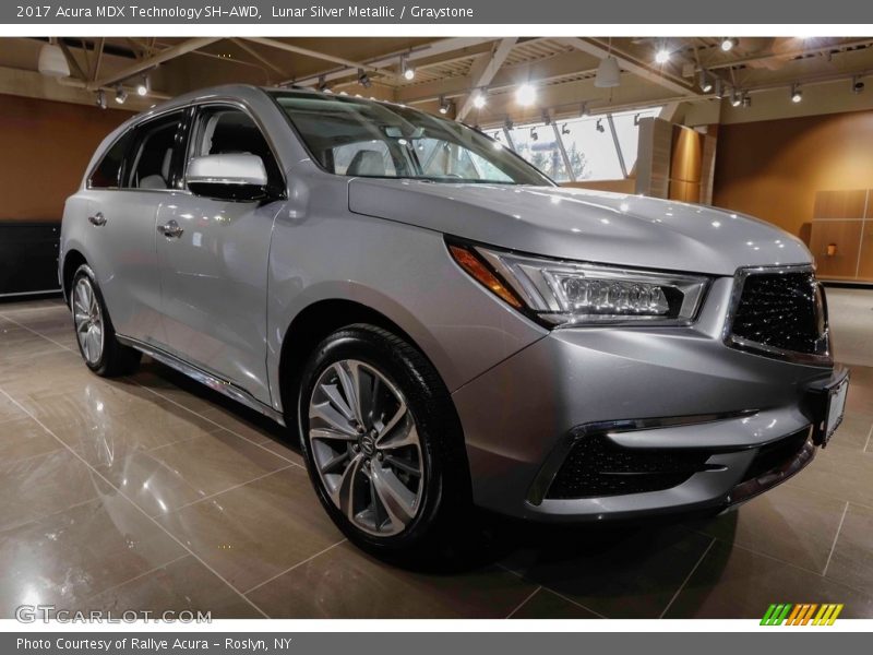 Lunar Silver Metallic / Graystone 2017 Acura MDX Technology SH-AWD