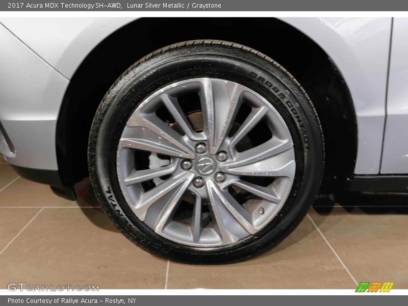 Lunar Silver Metallic / Graystone 2017 Acura MDX Technology SH-AWD