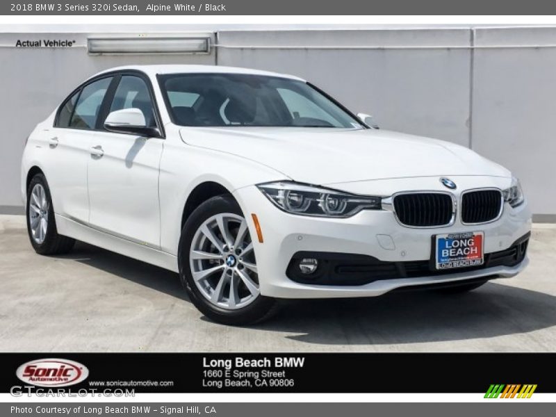 Alpine White / Black 2018 BMW 3 Series 320i Sedan