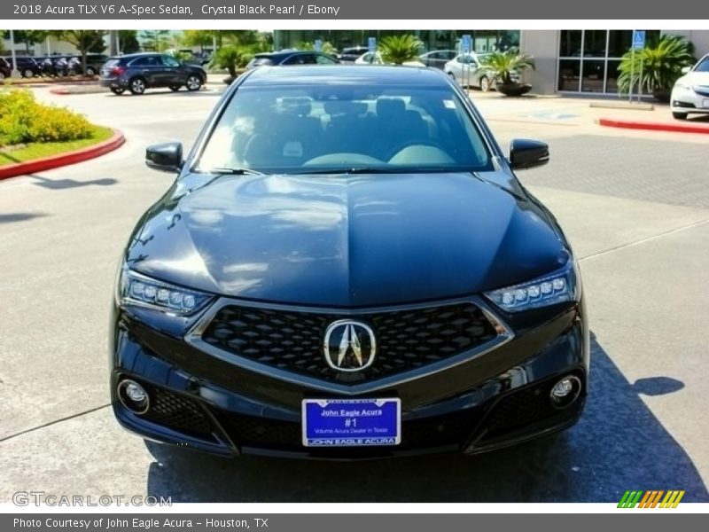 Crystal Black Pearl / Ebony 2018 Acura TLX V6 A-Spec Sedan