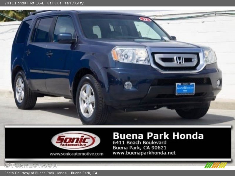 Bali Blue Pearl / Gray 2011 Honda Pilot EX-L