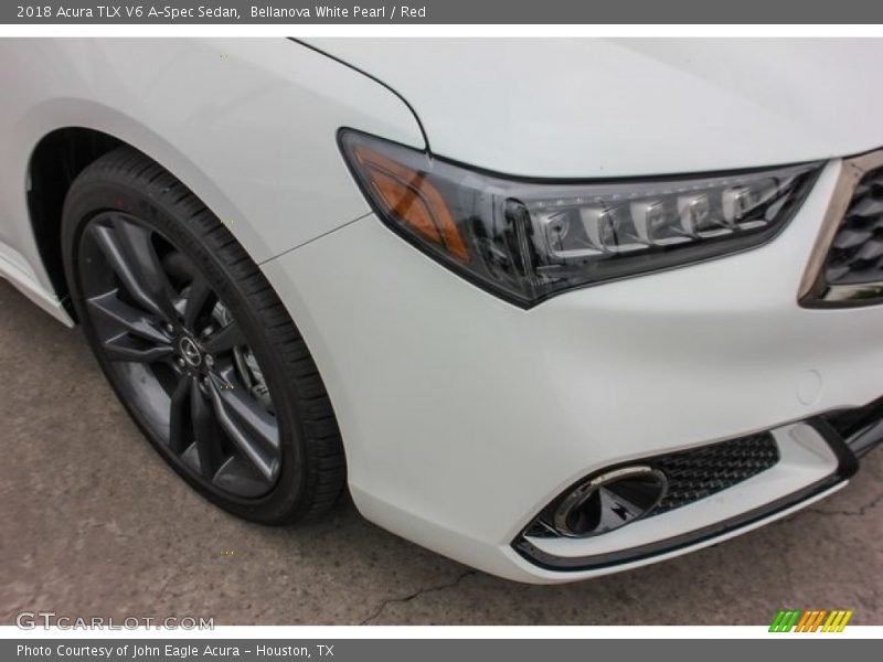 Bellanova White Pearl / Red 2018 Acura TLX V6 A-Spec Sedan