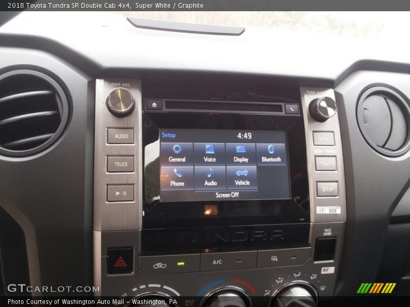 Super White / Graphite 2018 Toyota Tundra SR Double Cab 4x4