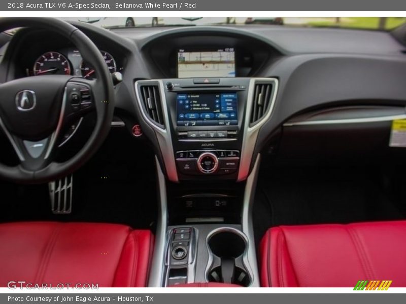 Bellanova White Pearl / Red 2018 Acura TLX V6 A-Spec Sedan