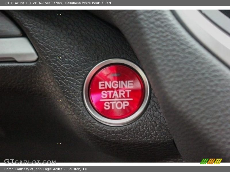Bellanova White Pearl / Red 2018 Acura TLX V6 A-Spec Sedan