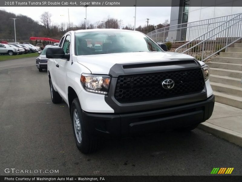 Super White / Graphite 2018 Toyota Tundra SR Double Cab 4x4