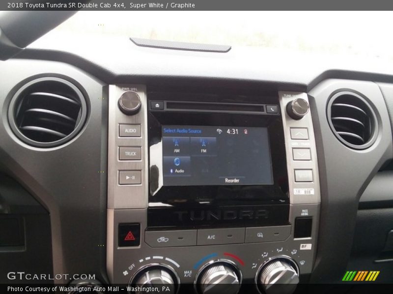 Super White / Graphite 2018 Toyota Tundra SR Double Cab 4x4